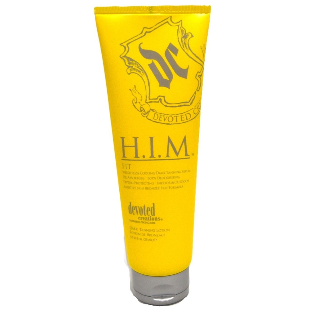 Devoted Creations H.I.M. Fit Dark Tanning Serum Cooling Mens Lotion 8.5oz